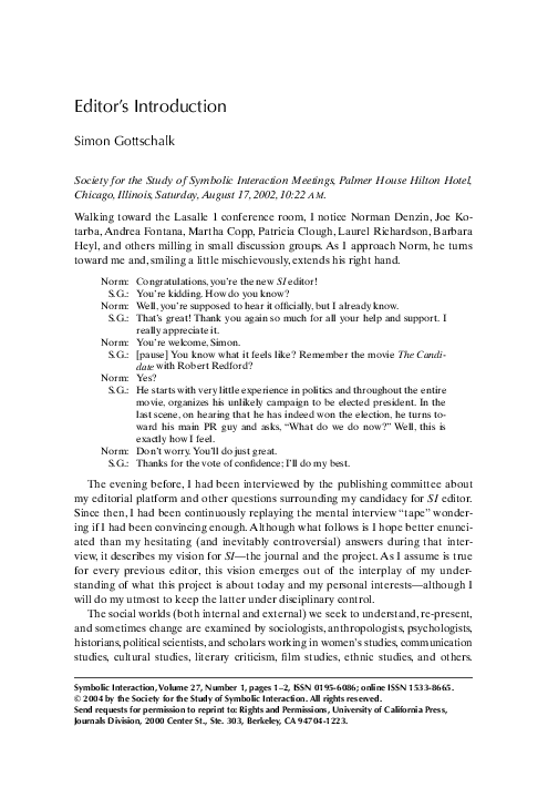 (PDF) Editor' Introduction