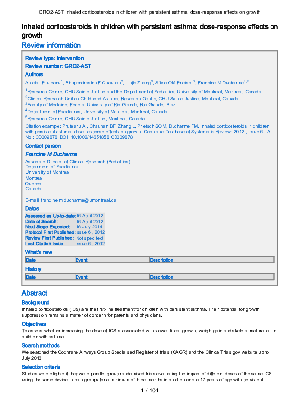 (PDF) Inhaled corticosteroids in children with persistent asthma ...