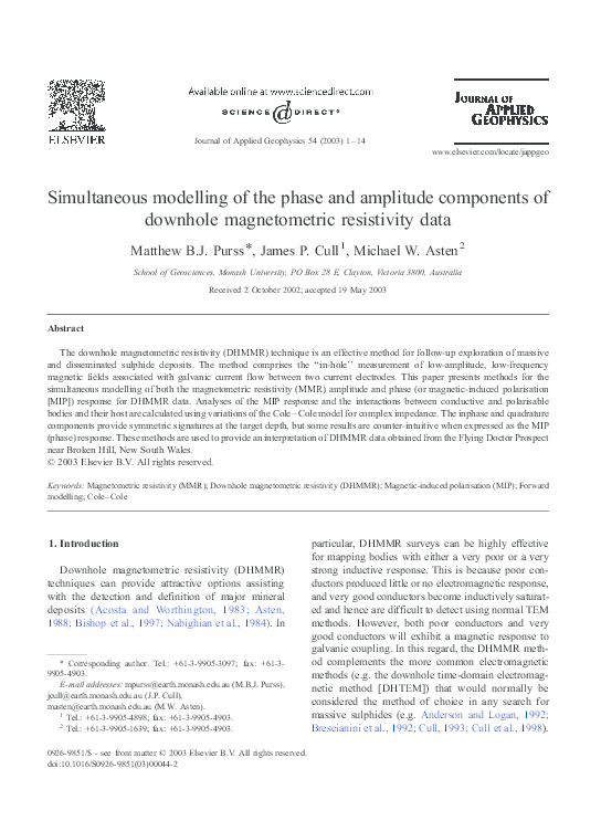 (PDF) Simultaneous modelling of the phase and amplitude components of ...