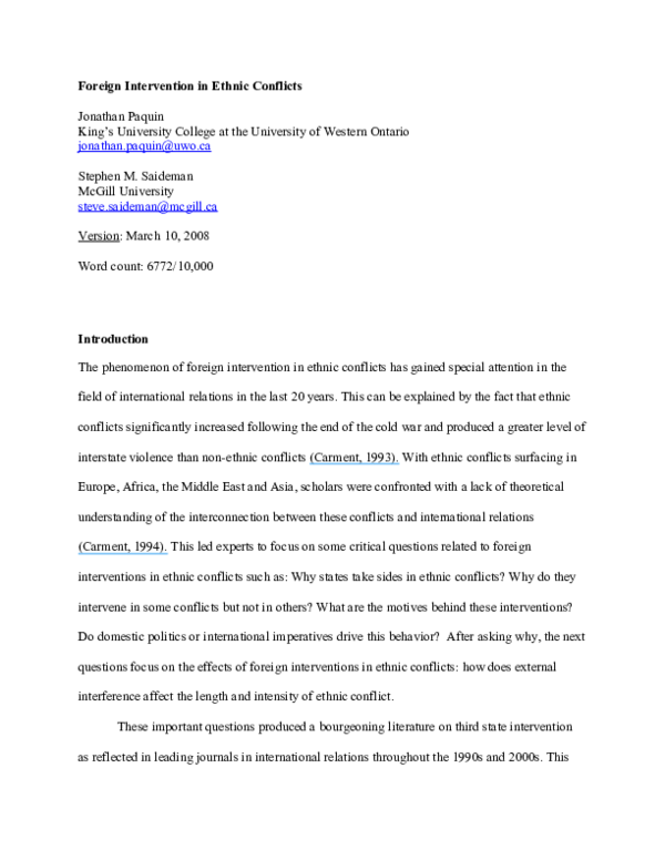 Foreign intervention essay image