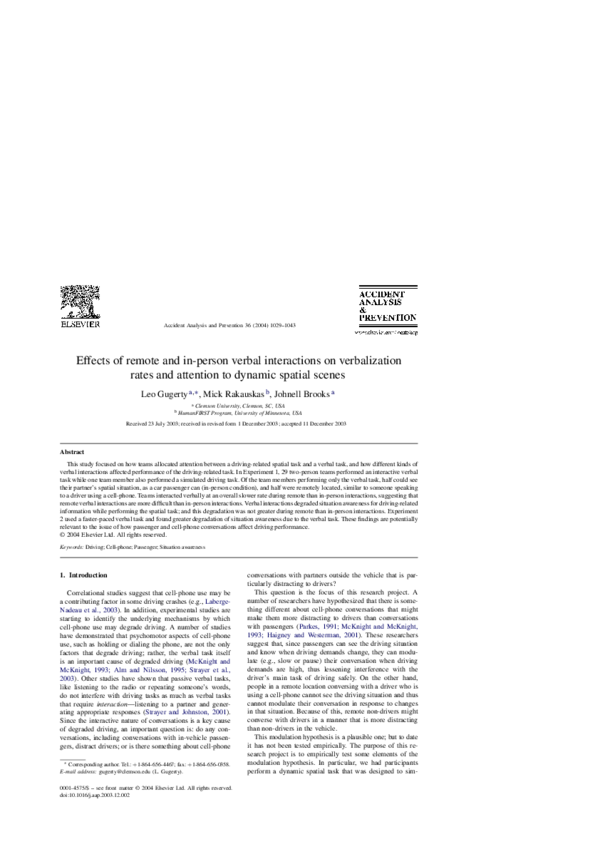 (PDF) Effects of remote and in-person verbal interactions on ...
