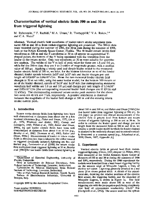 (PDF) Characterization of vertical electric fields 500 m and 30 m from ...
