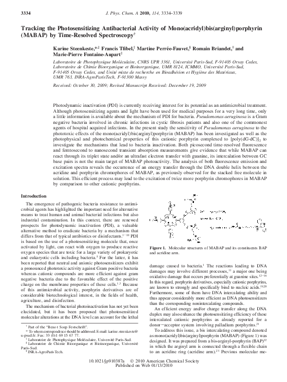 (PDF) Tracking the Photosensitizing Antibacterial Activity of Mono ...
