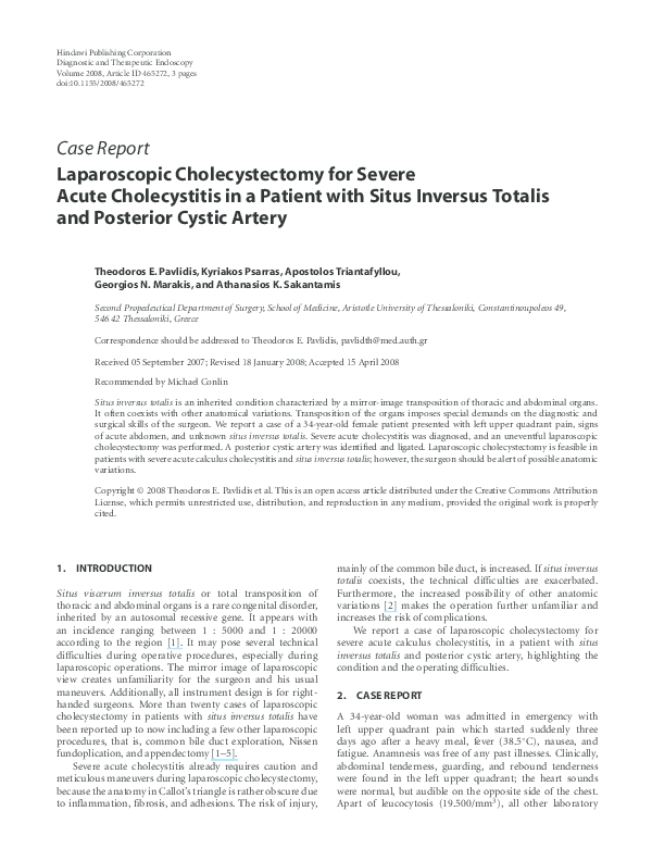 Acute cholecystitis investigation image