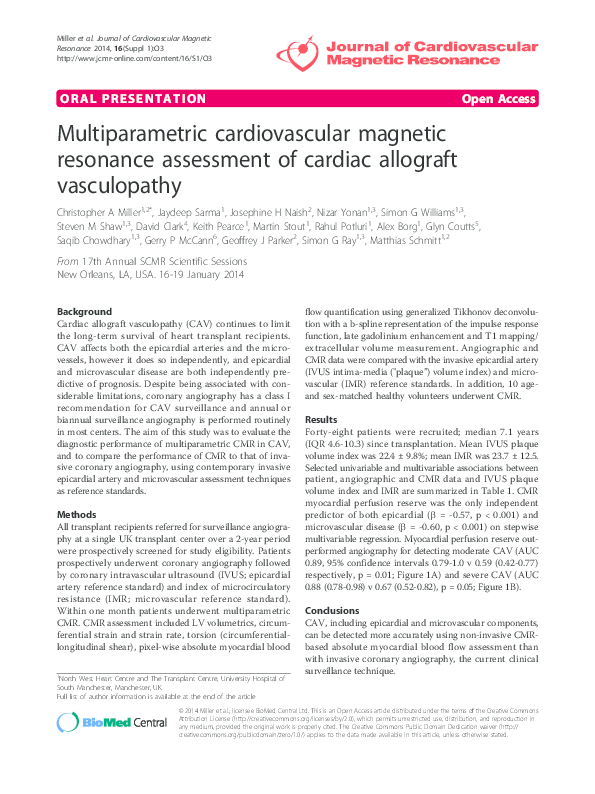 (PDF) Multiparametric cardiovascular magnetic resonance assessment of ...
