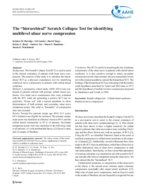 (PDF) The “hierarchical” Scratch Collapse Test for identifying ...