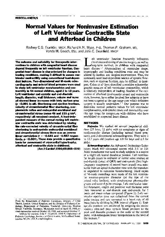 (PDF) Normal values for noninvasive estimation of left ventricular ...