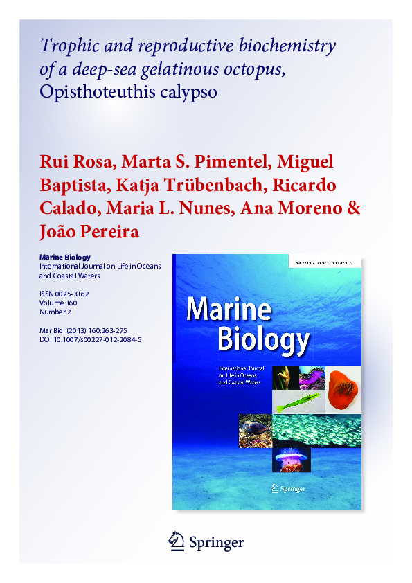 (PDF) Trophic and reproductive biochemistry of a deepsea gelatinous
