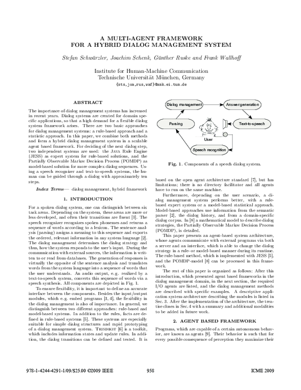 (PDF) A multi-agent framework for a hybrid dialog management system
