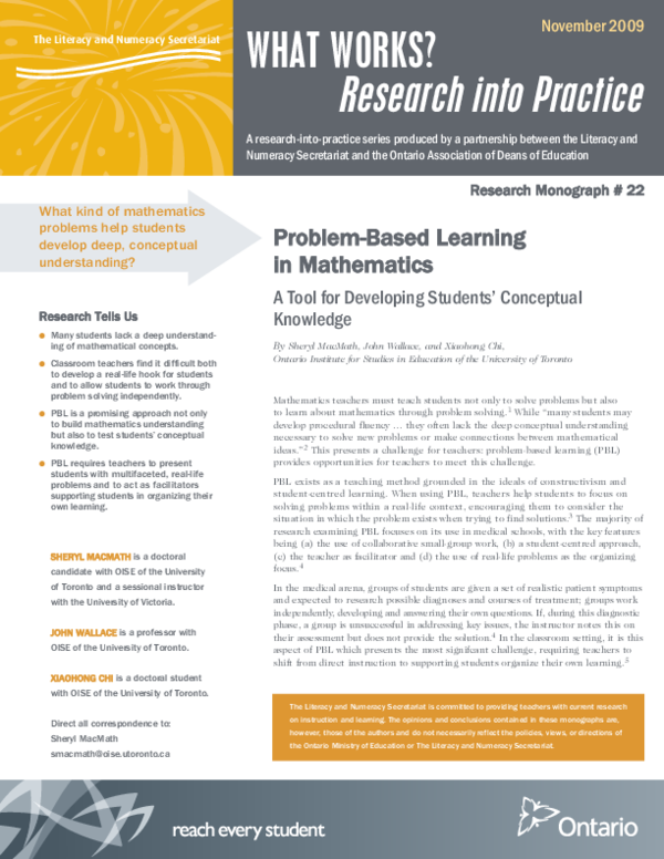 (PDF) A research-into-practice series produced by a partnership between ...