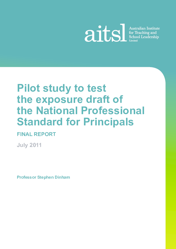 (PDF) Pilot study to test the exposure draft of the National ...