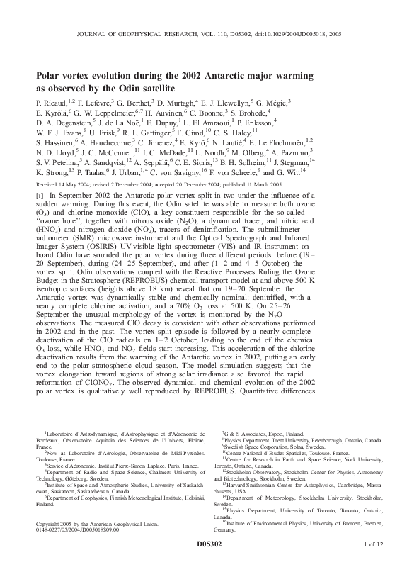 What is the polar vortex image