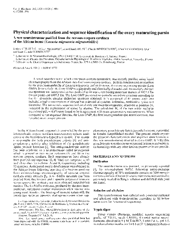 (PDF) Physical characterization and sequence identification of the ...