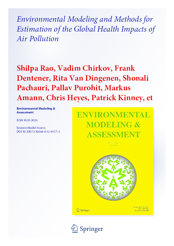 (PDF) Environmental Modeling and Methods for Estimation of the Global ...