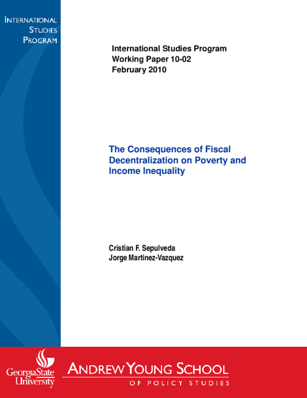 (PDF) The consequences of fiscal decentralization on poverty and income ...