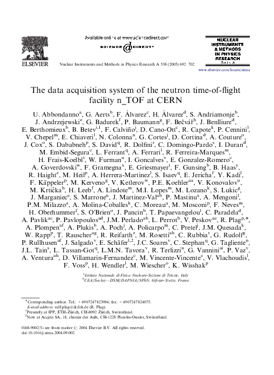 (PDF) The data acquisition system of the neutron time-of-flight ...