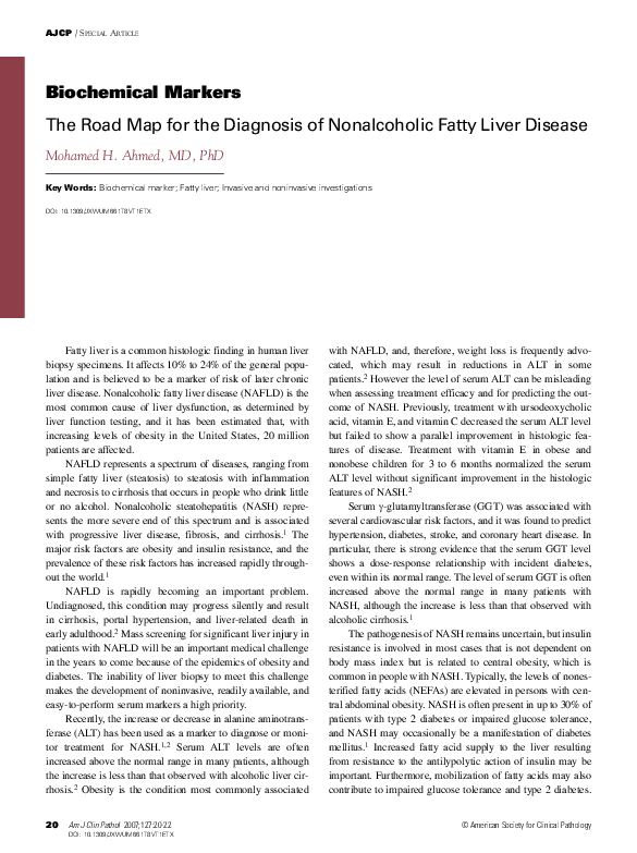 (PDF) Biochemical Markers: The Road Map for the Diagnosis of ...