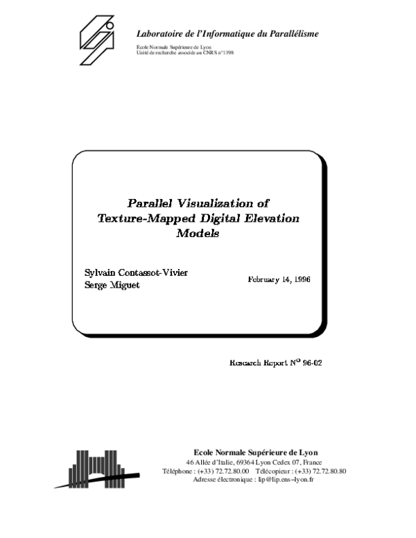 (PDF) Parallel visualization of texture-mapped digital elevation models