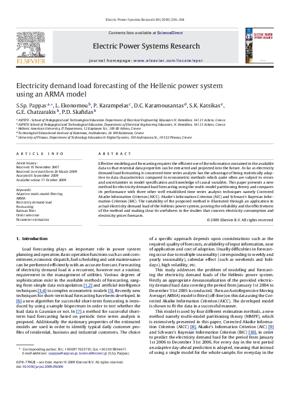 (PDF) Electricity demand load forecasting of the Hellenic power system ...