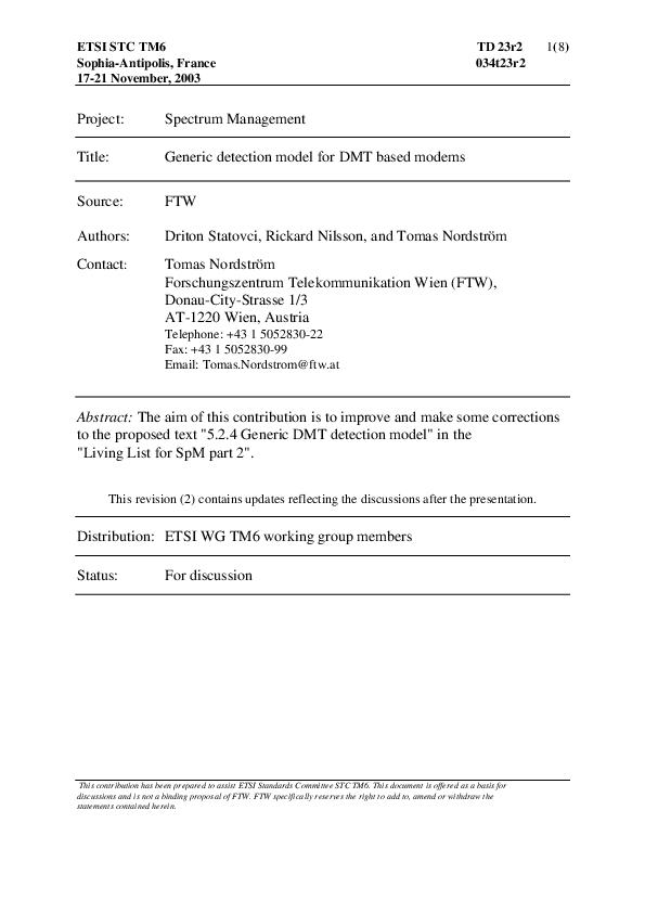 (PDF) Project: Spectrum Management