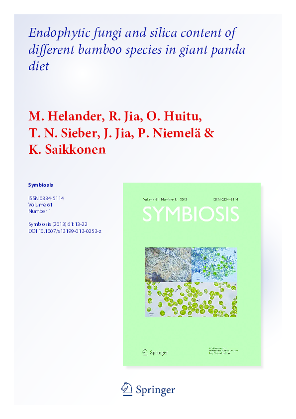 (PDF) Endophytic fungi and silica content of different bamboo species