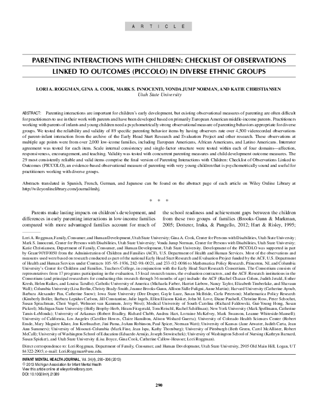 (PDF) Roggman, L. A., Cook, G. A., Innocenti, M. S., Jump Norman, V ...