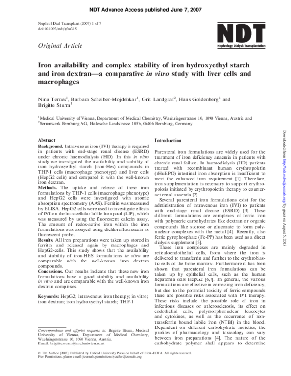 (PDF) Iron availability and complex stability of iron hydroxyethyl