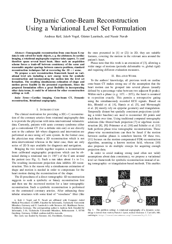 (PDF) Dynamic Cone-Beam Reconstruction Using a Variational Level Set ...