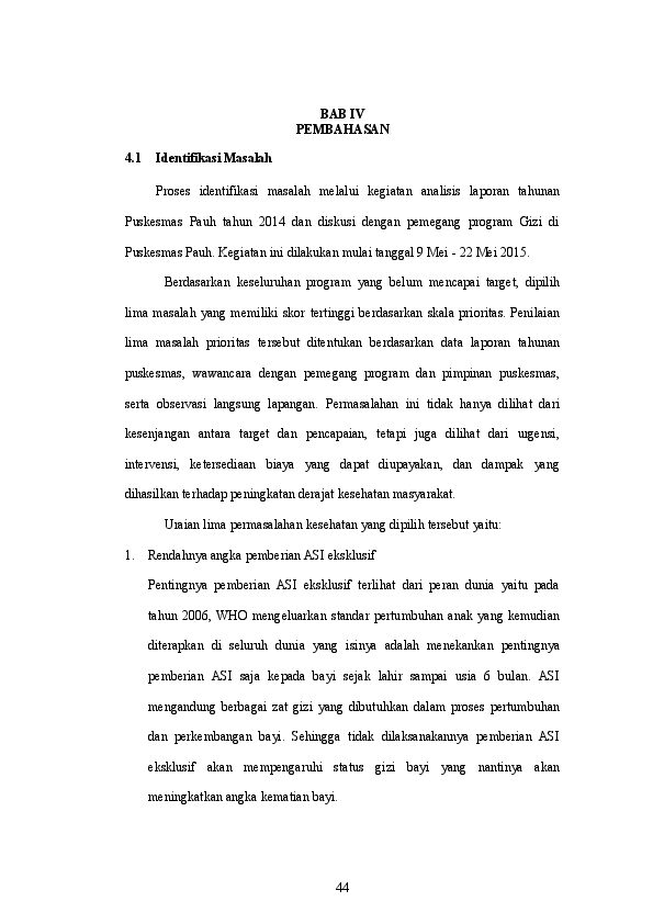 Doc Analisa Prioritas Masalah Puskesmas Pauh Bledina Gent Academia Edu