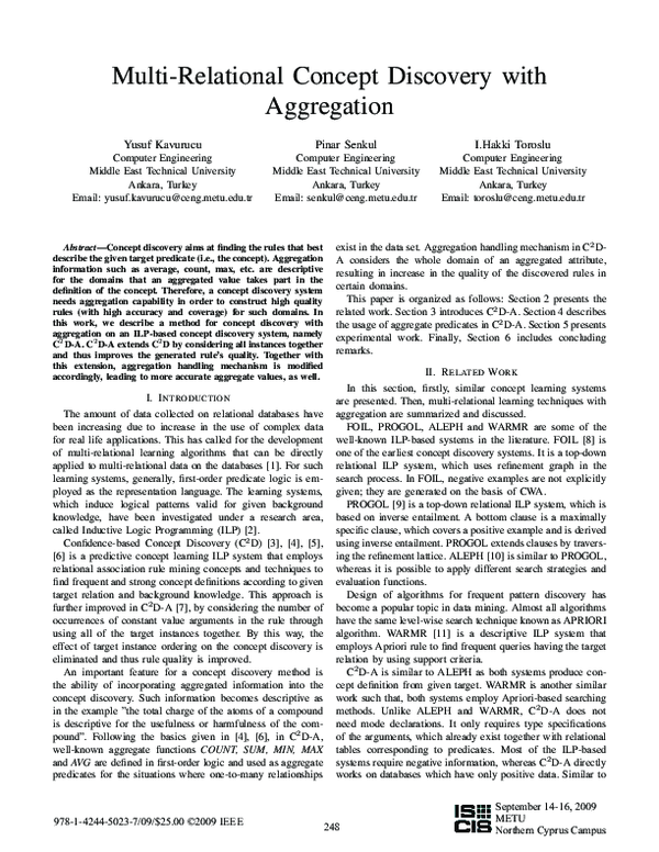 (PDF) Multi-relational concept discovery with aggregation
