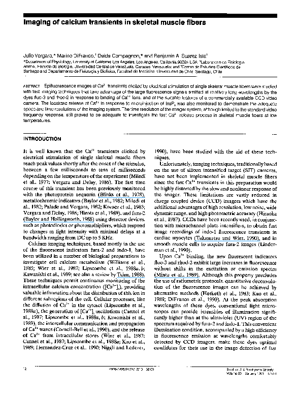 (PDF) Imaging of calcium transients in skeletal muscle fibers