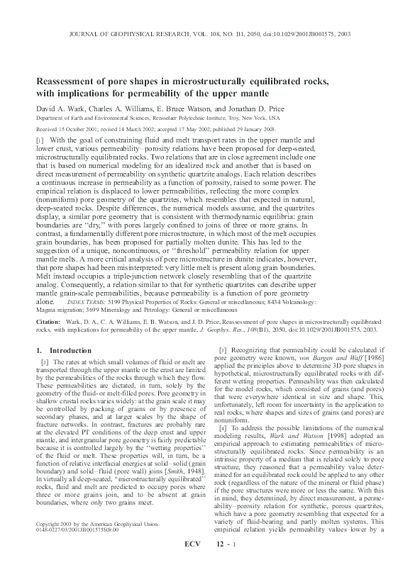 (PDF) Reassessment of pore shapes in microstructurally equilibrated ...
