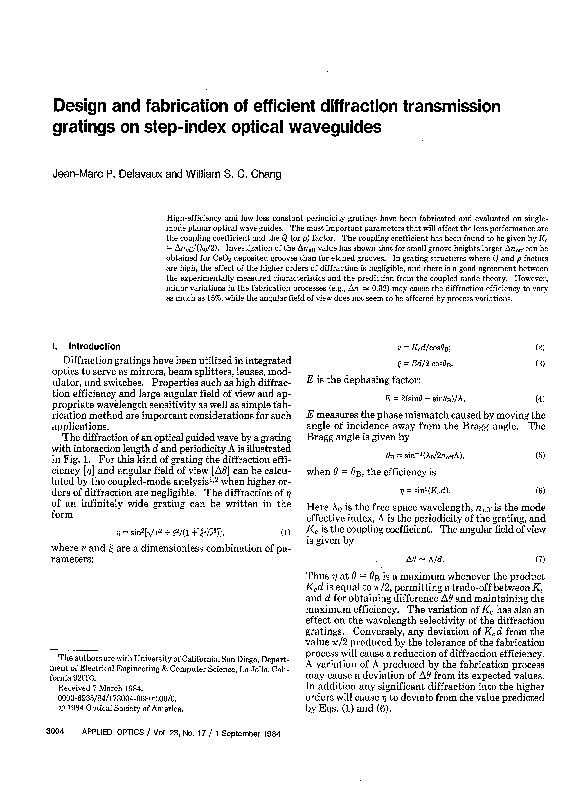 (PDF) Design and fabrication of efficient diffraction transmission ...