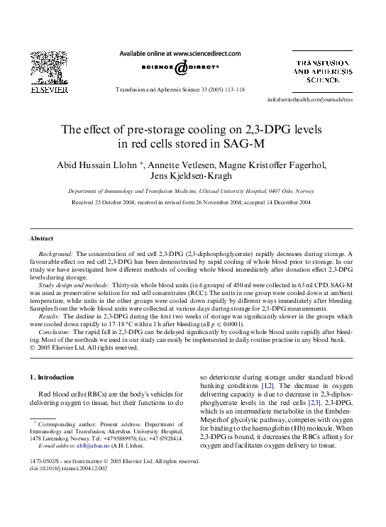 2 3 Dpg Levels