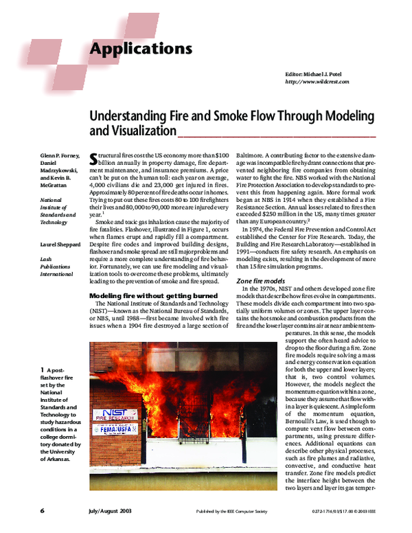 (PDF) Understanding fire and smoke flow through modeling and visualization