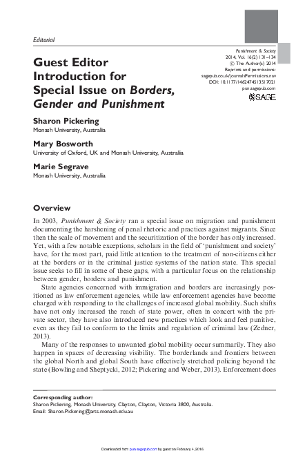 (PDF) Guest Editor Introduction for Special Issue on Borders, Gender ...