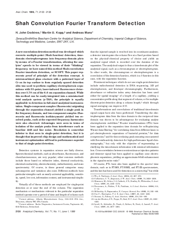 (PDF) Shah Convolution Fourier Transform Detection