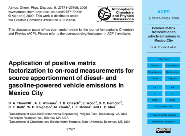 (PDF) Application of positive matrix factorization in estimating ...