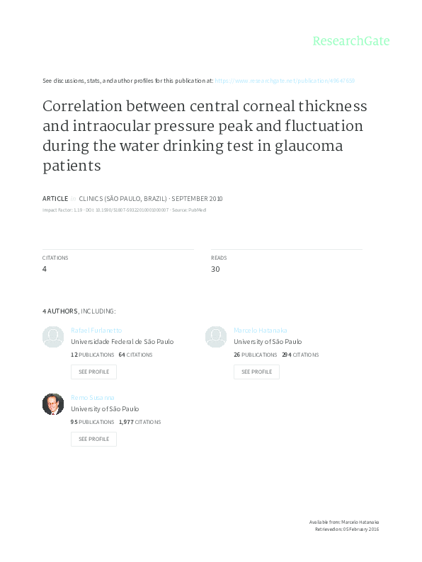 (PDF) Correlation between central corneal thickness and intraocular ...