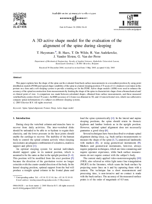 (PDF) A 3D active shape model for the evaluation of the alignment of ...