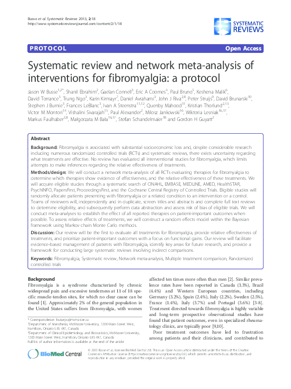 (PDF) Systematic review and network meta-analysis of interventions for ...