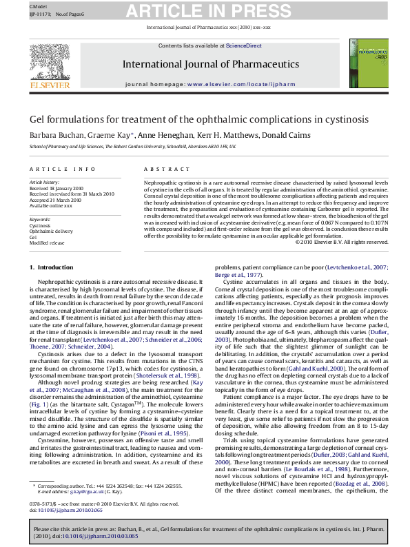 Cystinosis essay 06 picture