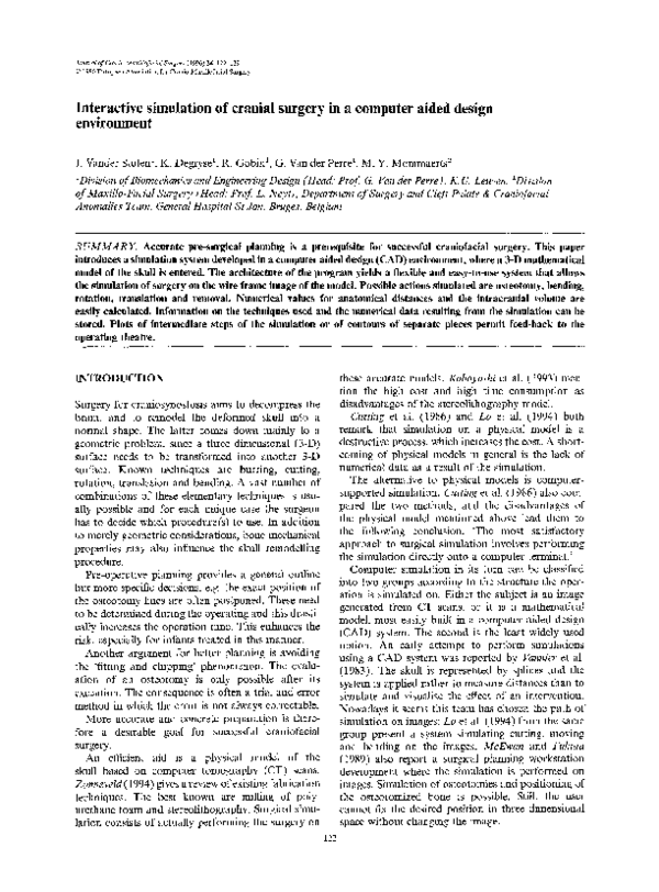 (PDF) Interactive simulation of cranial surgery in a computer aided ...