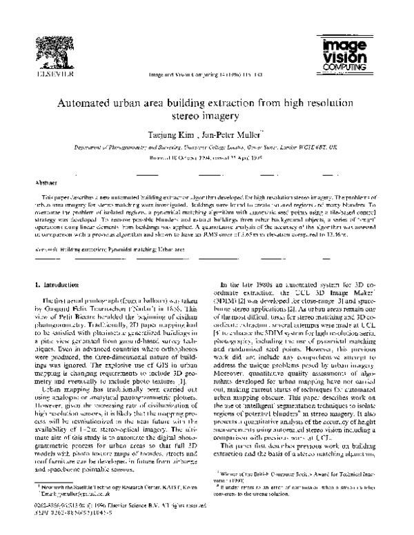 (PDF) Automated urban area building extraction from high resolution ...