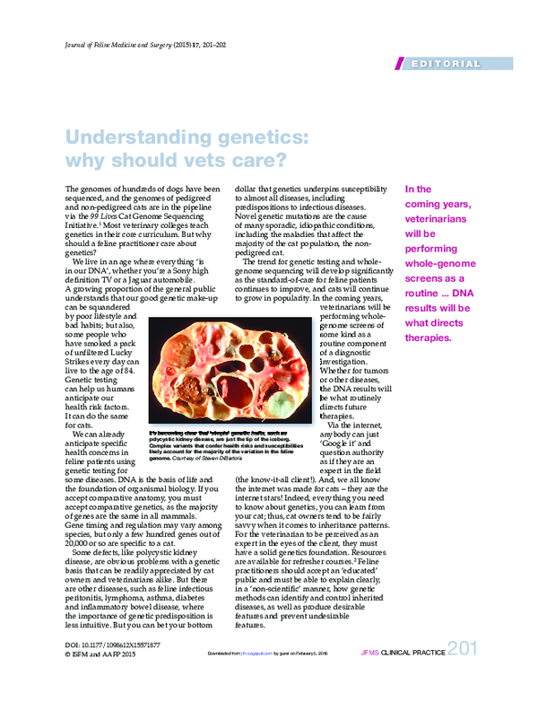 (PDF) Understanding genetics: why should vets care?