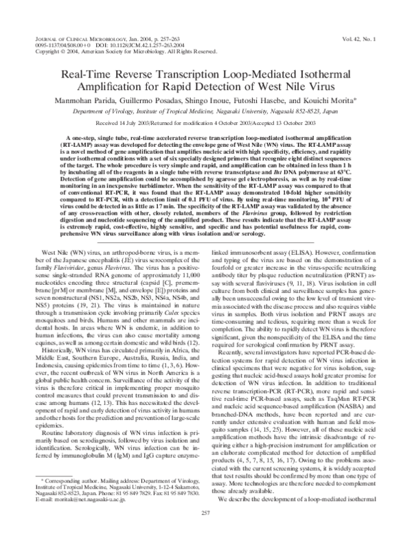 (PDF) Real-time reverse transcription loop-mediated isothermal ...
