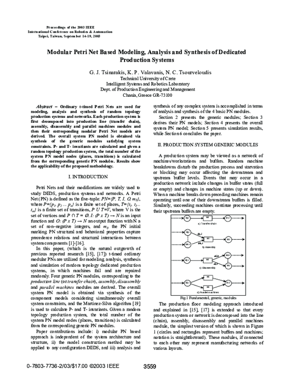 (PDF) Modular Petri net based modeling, analysis and synthesis of ...