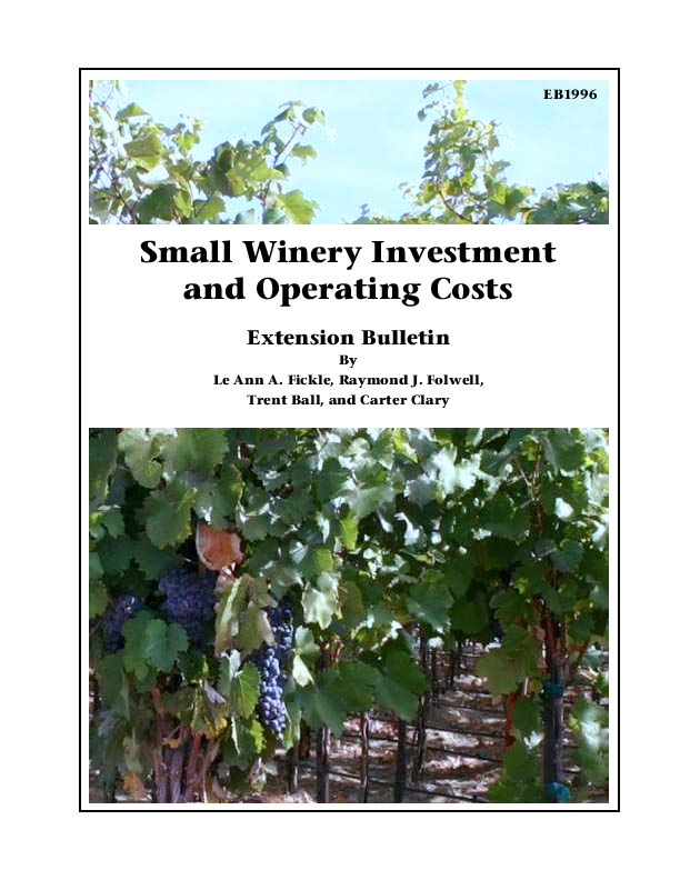 (PDF) Small Winery Investment and Operating Costs Carter Clary