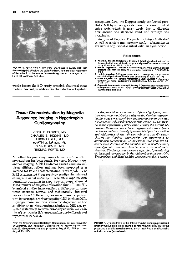 (PDF) Tissue characterization by magnetic resonance imaging in ...