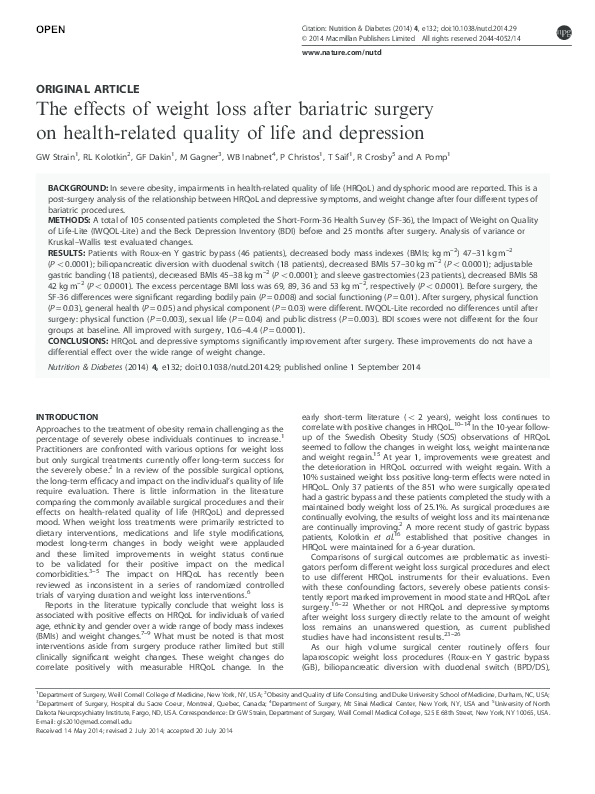 (PDF) The effect of weight loss after bariatric surgery on albuminuria